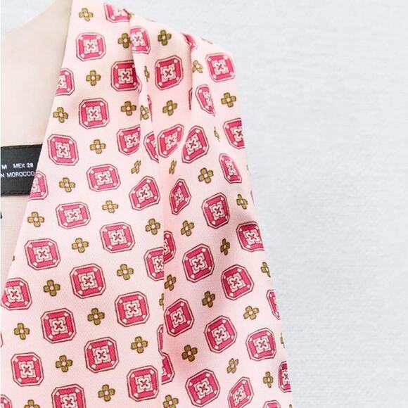 ZARA BLOGGER FAVORITE PATCHWORK PRINT DRESS - Picture 13 of 14